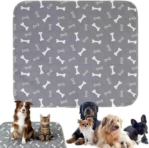 Puppy Pet Pads, Reusable Puppy Pads with pheromones, Washable Pet Pads for Dogs & Cats, Durable Leak-Proof & Anti-Slip Pet Training Pads(M: 28 × 32in) in Kuwait