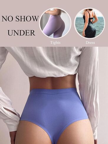Bolivelan High Waist Thongs Seamless Stretch Comfortable Cool Panties in Saudi Arabia