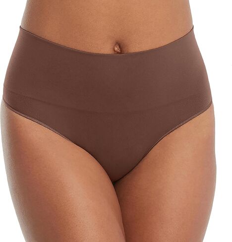 SPANX SPANXshape Everyday Shaping Thong - Core Control Shapewear Underwear - Invisible Under Clothes - Seamless Design-Black-Naked 4.0-L in Saudi Arabia