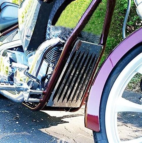 Skull Motorcycle Steel Chrome Skull Radiator Grill Cover Guard Protector For Honda Fury VT1300 2010-2016 (silver) in Saudi Arabia