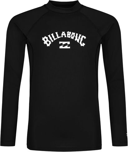 Billabong Boys' Arch Performance Fit Long Sleeve Rashguard Shirt with UPF 50+ Sun Protection, Coastal Blue Arch in Saudi Arabia