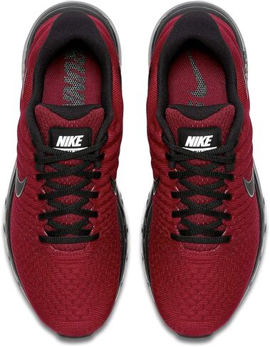 حذاء رياضي Nike Air Max 2017 للرجال برباط علوي منخفض (10، فريق أحمر/أسود-رمادي داكن) in Saudi Arabia