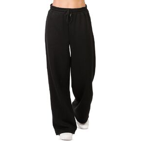 بنطلون رياضي نسائي من الصوف بأرجل واسعة مع جيوب من Sofra in Kuwait