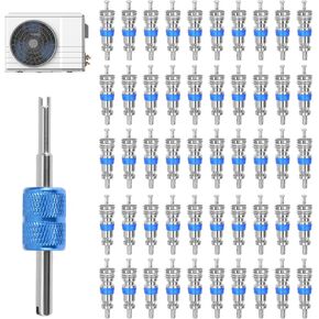 50 قطعة بديلة لصمام التيار المتردد، قلب صمام التيار المتردد النحاسي عالي الضغط، لمبرد R32 R410a R22، مصمم للفنيين المحترفين الذين يعملون ويحافظون على مكيف الهواء المنزلي in Kuwait