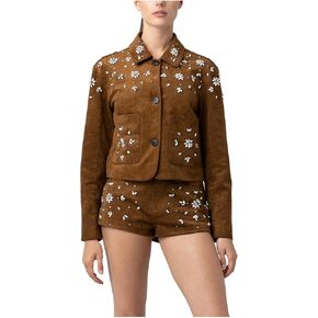 [BLANKNYC] Women's Favorite Duo Embellished Faux Suede Jacket in Saudi Arabia