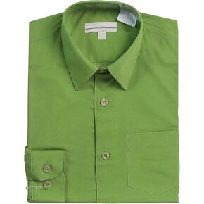 Boy's Classic Fit Long Sleeve Casual Button Down Toddler Kids Dress Shirt in Saudi Arabia