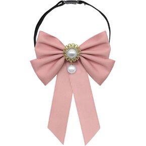 ربطة عنق للأطفال، ربطة عنق شريطية للفتيات مربوطة مسبقًا مع لؤلؤ للاحتفال بالزي المدرسي غير رسمي in Kuwait