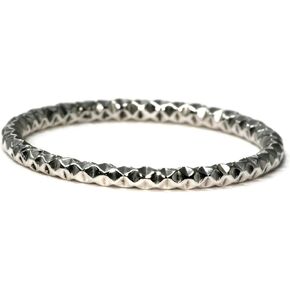 925 Sterling Silver Sparkle Pattern Stacking Ring in Kuwait