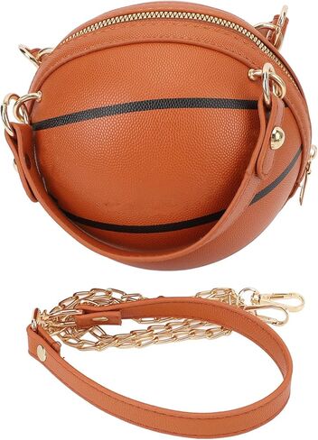 Keenso Basketball Shaped Bag Trendy Design, Multiple Wearing Options for Work, School, and Travel Made of PU Leather Material in Saudi Arabia