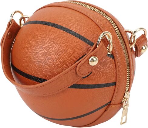Keenso Basketball Shaped Bag Trendy Design, Multiple Wearing Options for Work, School, and Travel Made of PU Leather Material in Saudi Arabia