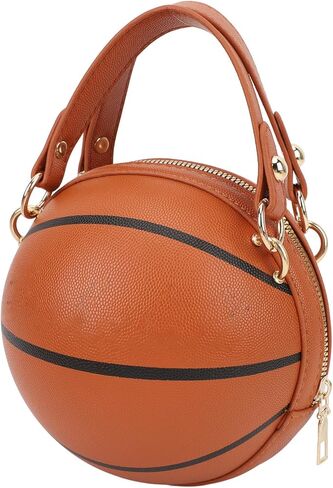 Keenso Basketball Shaped Bag Trendy Design, Multiple Wearing Options for Work, School, and Travel Made of PU Leather Material in Saudi Arabia