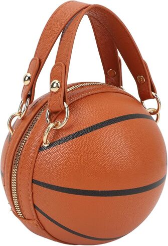 Keenso Basketball Shaped Bag Trendy Design, Multiple Wearing Options for Work, School, and Travel Made of PU Leather Material in Saudi Arabia