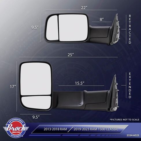 Power Towing Mirror for 2014-2018 ProMaster 1500 Built To 2/28/23 Flip-Up Turn Signal Indicator Puddle Lamp Heated Manual Fold for 2014-2018 ProMaster 2500 for 2019-2024 1500 Classic 68412786AC Right in Saudi Arabia