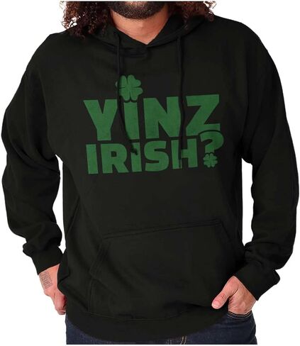 Brisco Brands Yinz Irish Funny St Patrick's Day Hoodie Sweatshirt Women Men in Saudi Arabia