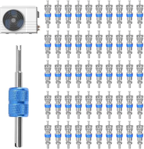 50 قطعة بديلة لصمام التيار المتردد، قلب صمام التيار المتردد النحاسي عالي الضغط، لمبرد R32 R410a R22، مصمم للفنيين المحترفين الذين يعملون ويحافظون على مكيف الهواء المنزلي in Kuwait