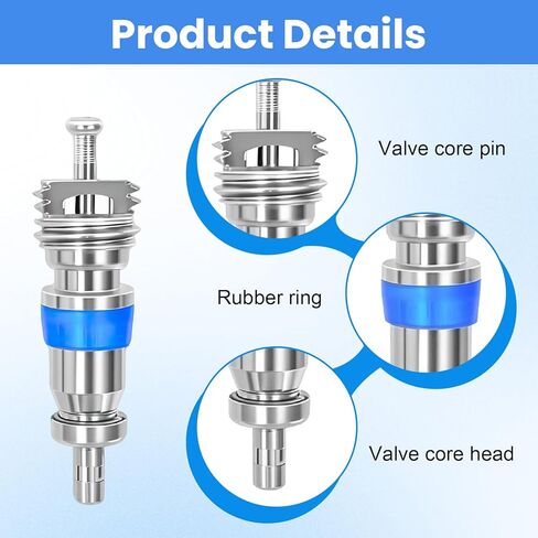 50 قطعة بديلة لصمام التيار المتردد، قلب صمام التيار المتردد النحاسي عالي الضغط، لمبرد R32 R410a R22، مصمم للفنيين المحترفين الذين يعملون ويحافظون على مكيف الهواء المنزلي in Kuwait