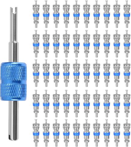 50 قطعة بديلة لصمام التيار المتردد، قلب صمام التيار المتردد النحاسي عالي الضغط، لمبرد R32 R410a R22، مصمم للفنيين المحترفين الذين يعملون ويحافظون على مكيف الهواء المنزلي in Kuwait