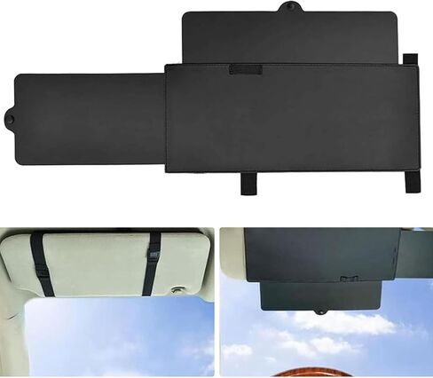 Car Sun Visor, Car Visor Extender Sun Blocker, Visor Accessories, Universal for Most Cars (Black #1 PC) in Saudi Arabia