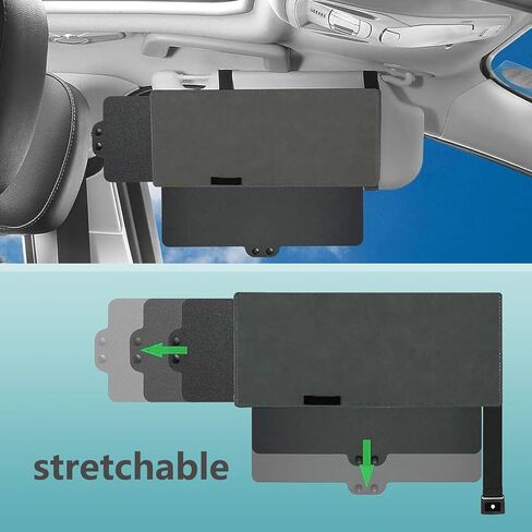 Car Sun Visor, Car Visor Extender Sun Blocker, Visor Accessories, Universal for Most Cars (Black #1 PC) in Saudi Arabia