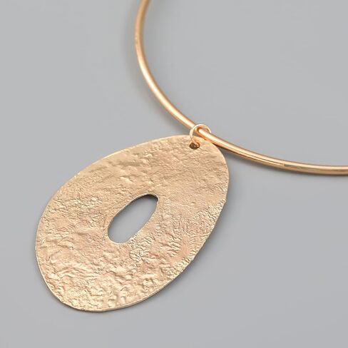 African Jewelry Gold Plated/Silver Choker Necklace for Women Men Unisex,Metal Circle Collar Necklace Irregular Pendant Necklace Statement Costume Ethnic Tribal Accessories (Gold) in Saudi Arabia