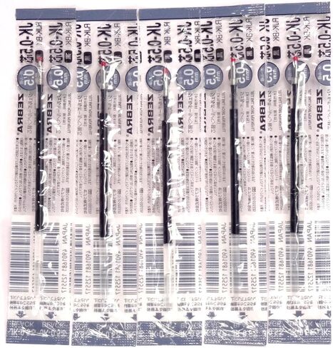 عبوة حبر أسود Zebra JK-0.5 (RJK-BK)، 0.5 مم، لقلم حبر جاف ساراسا متعدد الألوان، × 5 عبوات/إجمالي 5 قطع (استيراد اليابان) [حزمة Komainu-Dou الأصلية] in Saudi Arabia