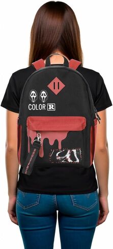Bioworld Ghostface Masks & Blood Drip Adult 16.5" Black Backpack in Saudi Arabia