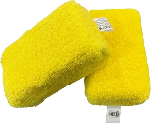 Mr. Detroit - Polishes Microfiber Applicator Pad for Car Detailing Professional-Grade Trim Dressing & Tire Shine Applicator Sponge Pad Effective Dirt Removal On Any Vehicles - 2 Pack in Saudi Arabia