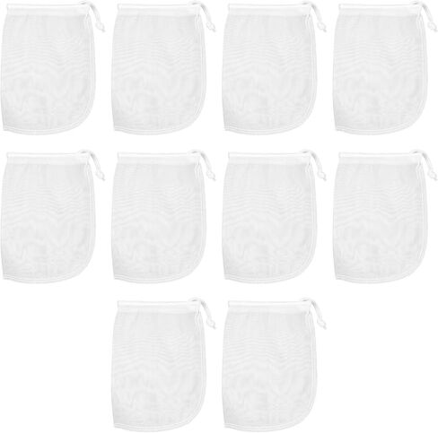 5 Pcs Fine Media Filter Bag, 180 μm 7.5 x 3.6in Aquarium Filter Bags Reusable Drawstring Mesh Media Bags for Very Fine Resins Filters Fish Tank in Saudi Arabia