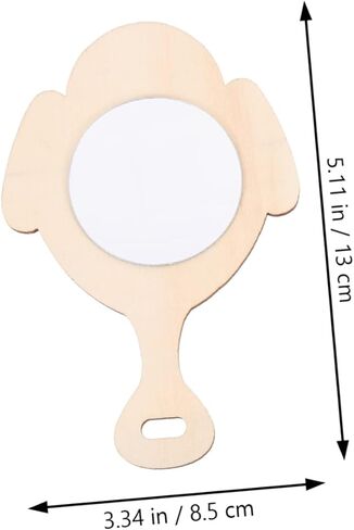 LIFKOME 10pcs Wooden Boys and Girls Mirrors Mirrors Unfinished Craft Toys for DIY in Saudi Arabia