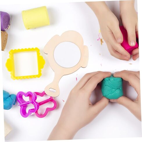 LIFKOME 10pcs Wooden Boys and Girls Mirrors Mirrors Unfinished Craft Toys for DIY in Saudi Arabia