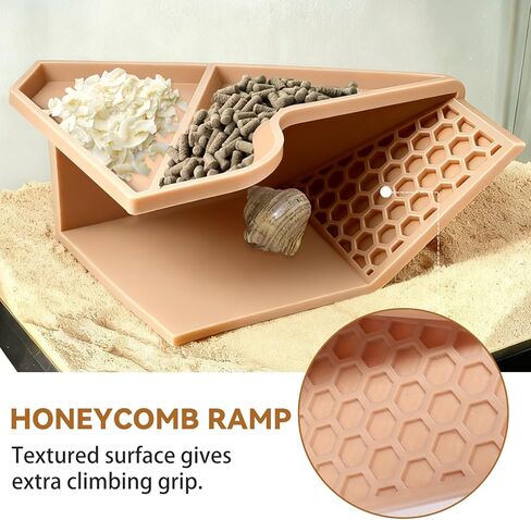 زاوية كهف نفق السلطعون الناسك، ملحقات خزان تسلق السلطعون تحت الأرض، إخفاء ديكور، سلطعون الناسك السحلية الحرباء الهامستر ملحقات تزيين لوازم الألعاب والحلي - لون رملي in Kuwait