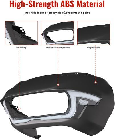 Front Outer Fairing for Road Glide 2015-2023,Upgraded Fairing with Light Cowl Headlight Cover w/DRL Turn Signal for Harley Touring CVO Road Glide 2015-2023 Accessories, Black in Saudi Arabia