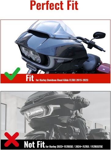 Front Outer Fairing for Road Glide 2015-2023,Upgraded Fairing with Light Cowl Headlight Cover w/DRL Turn Signal for Harley Touring CVO Road Glide 2015-2023 Accessories, Black in Saudi Arabia