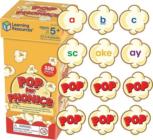 مصادر التعلم POP for Phonics - تعلم قراءة بطاقات فلاش الصوتيات، ألعاب تعلم رياض الأطفال للأطفال من 5 إلى 7 سنوات، أنشطة التهجئة وتطوير اللغة في المدرسة المنزلية، بطاقات فلاش القراءة in Saudi Arabia