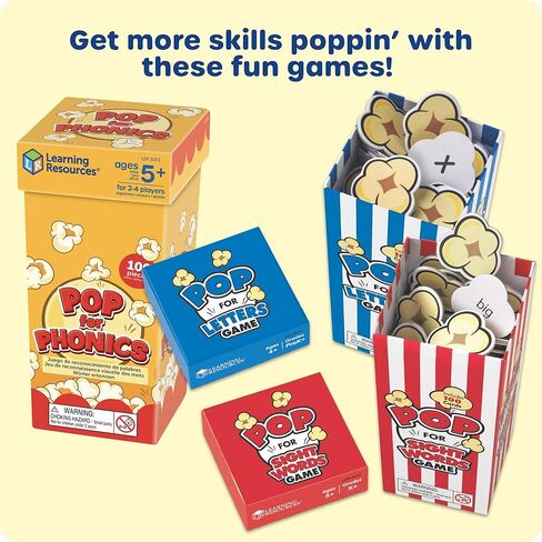 مصادر التعلم POP for Phonics - تعلم قراءة بطاقات فلاش الصوتيات، ألعاب تعلم رياض الأطفال للأطفال من 5 إلى 7 سنوات، أنشطة التهجئة وتطوير اللغة في المدرسة المنزلية، بطاقات فلاش القراءة in Saudi Arabia