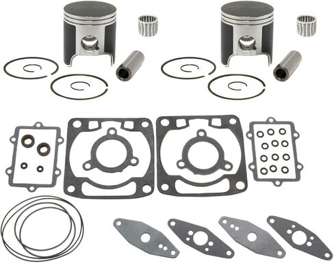 2 SPI Pistons Top End Gasket Kit 2004-11 fits Arctic Cat Firecat 600 F6 EFI LXR in Saudi Arabia