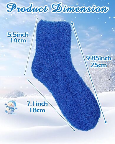 Taiyin 50 Pairs Snowflake Fuzzy Socks Bulk Unisex Womens Fluffy Soft Winter Warm Slipper Socks Cute Cozy Christmas Gifts in Saudi Arabia