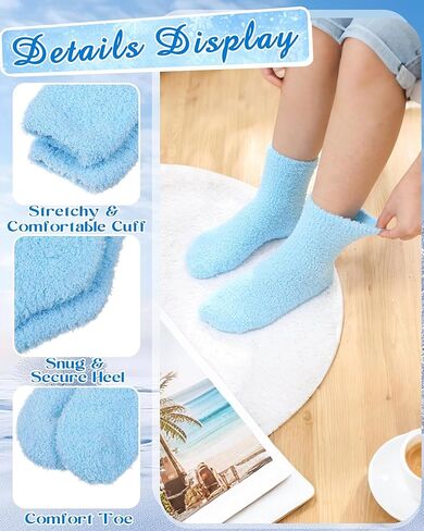 Taiyin 50 Pairs Snowflake Fuzzy Socks Bulk Unisex Womens Fluffy Soft Winter Warm Slipper Socks Cute Cozy Christmas Gifts in Saudi Arabia