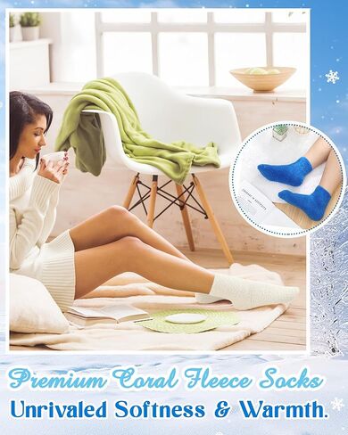 Taiyin 50 Pairs Snowflake Fuzzy Socks Bulk Unisex Womens Fluffy Soft Winter Warm Slipper Socks Cute Cozy Christmas Gifts in Saudi Arabia