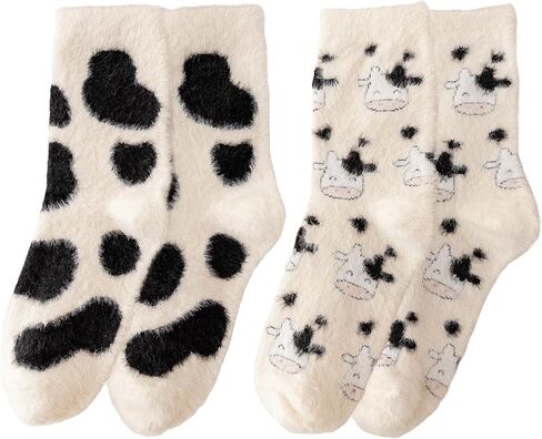 جوارب غامضة للنساء، جوارب كابيبارا لطيفة منفوشة، جوارب بقرة دافئة للشتاء كاجوال، هدية مقاس 5 إلى 9 in Kuwait