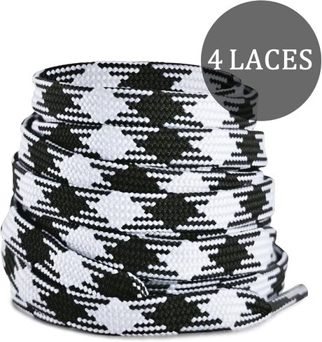 2Pairs Colored Shoelaces for TS1 Black Phantom Sneakers, 5/16"(8MM) Multicolor Argyle Flat Strings Replacement Laces in Saudi Arabia