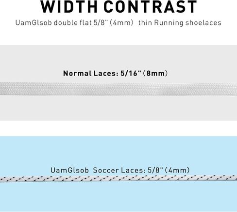 UamGlsob 4MM Soccer Shoelaces for Mercurial/Vapor/Superfly, Lightweight No-Fray Polyester Replacement Football Laces in Saudi Arabia