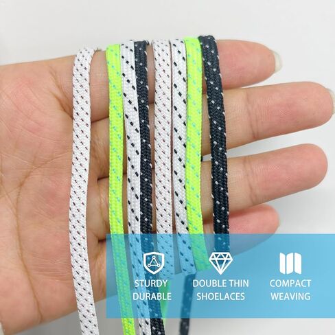 UamGlsob 4MM Soccer Shoelaces for Mercurial/Vapor/Superfly, Lightweight No-Fray Polyester Replacement Football Laces in Saudi Arabia