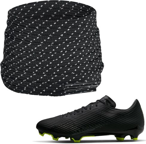 UamGlsob 4MM Soccer Shoelaces for Mercurial/Vapor/Superfly, Lightweight No-Fray Polyester Replacement Football Laces in Saudi Arabia
