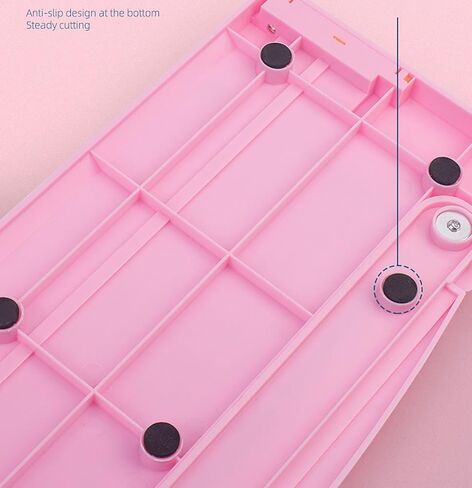 A4 Size Paper Cutter with Scale, 15 Inch x 5.6 Inch Pink Paper Guillotine for Coupon, Label, Cardstock, and Scrapbooking Craft for Office and Home (Pink) in Saudi Arabia