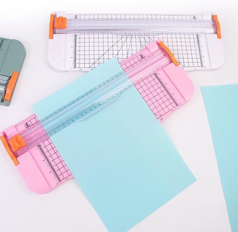 A4 Size Paper Cutter with Scale, 15 Inch x 5.6 Inch Pink Paper Guillotine for Coupon, Label, Cardstock, and Scrapbooking Craft for Office and Home (Pink) in Saudi Arabia