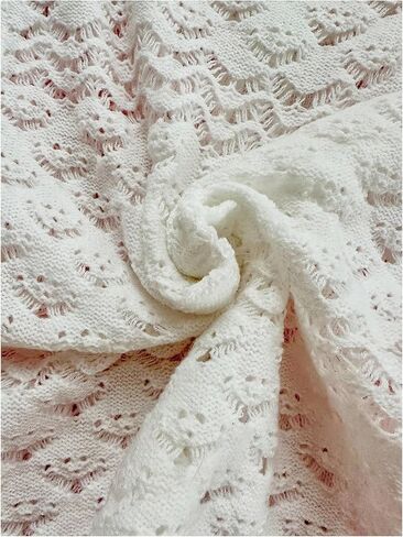 GORGLITTER Women's Crochet Summer Outfits Short Sleeve Button Up Sheer Tops Mini Shorts Beach Vacation Clothes in Saudi Arabia