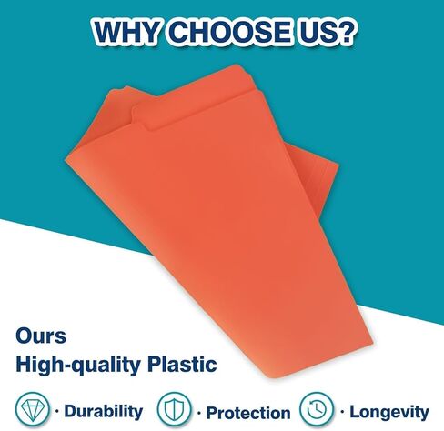 H4D 30 حزمة من مجلدات الملفات البلاستيكية ثقيلة الوزن، مجلدات ملفات ملونة من البوليستر، 1/3 علامات تبويب مع ملصقات لاصقة، حجم الحروف، ألوان متنوعة in Kuwait