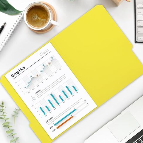 H4D 30 حزمة من مجلدات الملفات البلاستيكية ثقيلة الوزن، مجلدات ملفات ملونة من البوليستر، 1/3 علامات تبويب مع ملصقات لاصقة، حجم الحروف، ألوان متنوعة in Kuwait