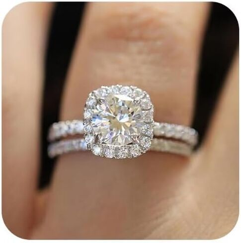 925 Sterling Silver Heart & Arrow Cubic Zirconia Engagement Ring Set for Women, Micro Paved CZ Wedding Band Set, Bridal Promise Ring for Proposal Anniversary Daily Wear in Saudi Arabia